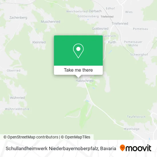 Карта Schullandheimwerk Niederbayernoberpfalz
