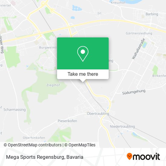 Карта Mega Sports Regensburg