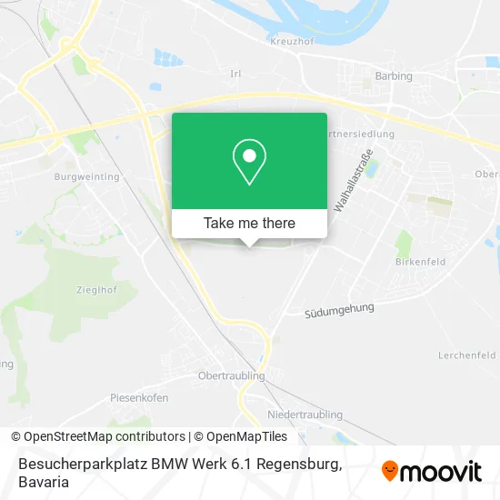 Карта Besucherparkplatz BMW Werk 6.1 Regensburg