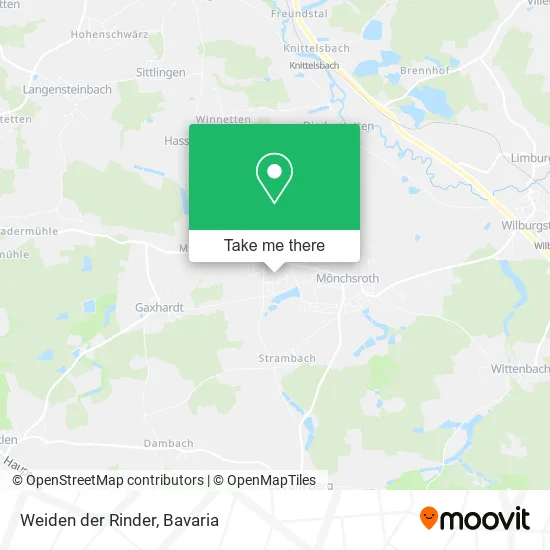 Карта Weiden der Rinder