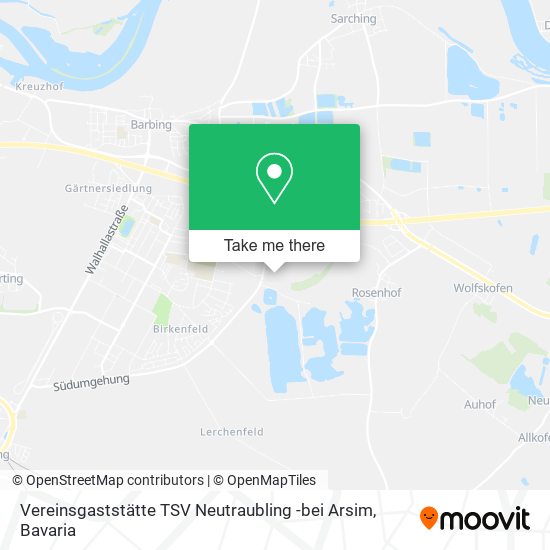 Vereinsgaststätte TSV Neutraubling -bei Arsim map