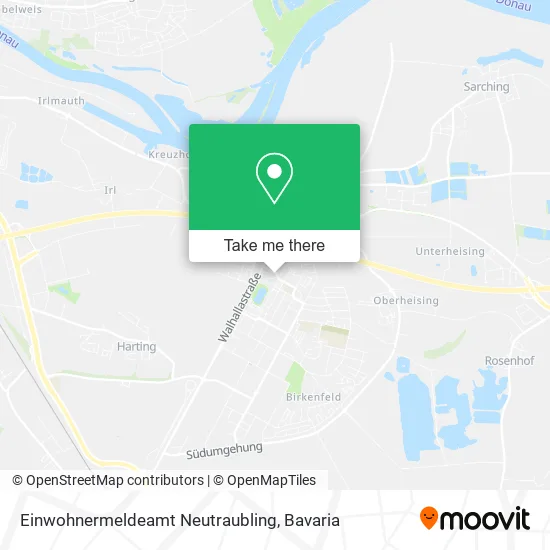 Карта Einwohnermeldeamt Neutraubling