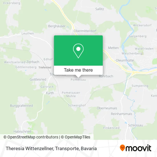 Карта Theresia Wittenzellner, Transporte