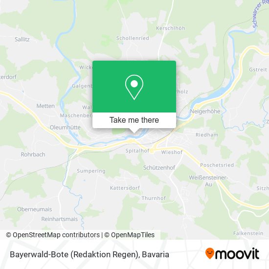 Карта Bayerwald-Bote (Redaktion Regen)