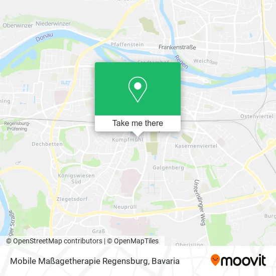 Mobile Maßagetherapie Regensburg map