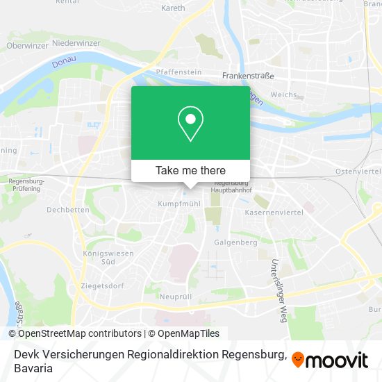 Devk Versicherungen Regionaldirektion Regensburg map