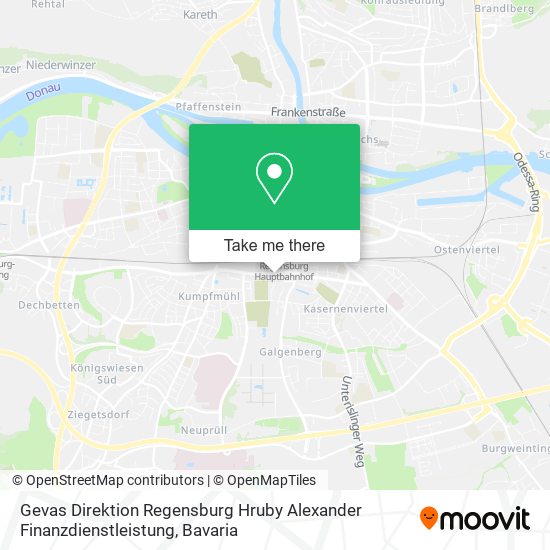 Gevas Direktion Regensburg Hruby Alexander Finanzdienstleistung map