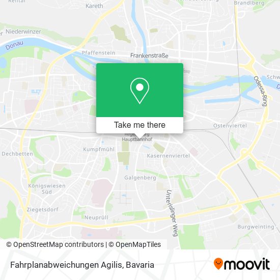 Fahrplanabweichungen Agilis map