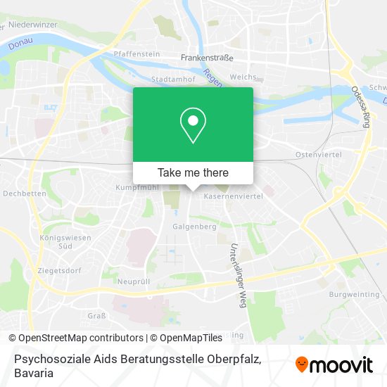 Psychosoziale Aids Beratungsstelle Oberpfalz map