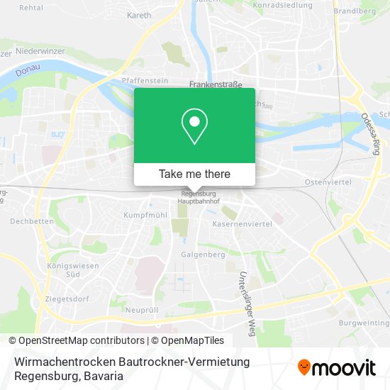 Wirmachentrocken Bautrockner-Vermietung Regensburg map