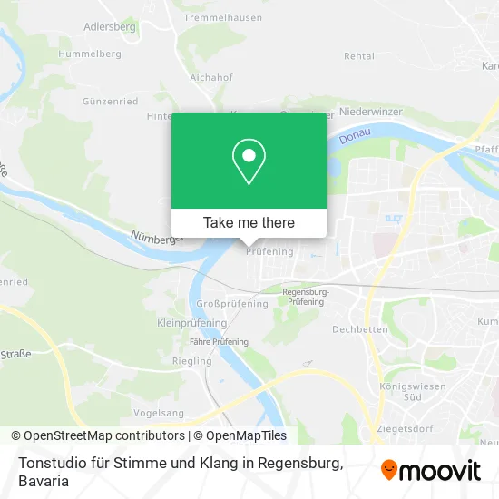 Карта Tonstudio für Stimme und Klang in Regensburg