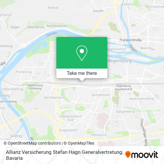 Карта Allianz Versicherung Stefan Hagn Generalvertretung