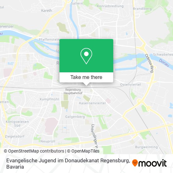 Evangelische Jugend im Donaudekanat Regensburg map