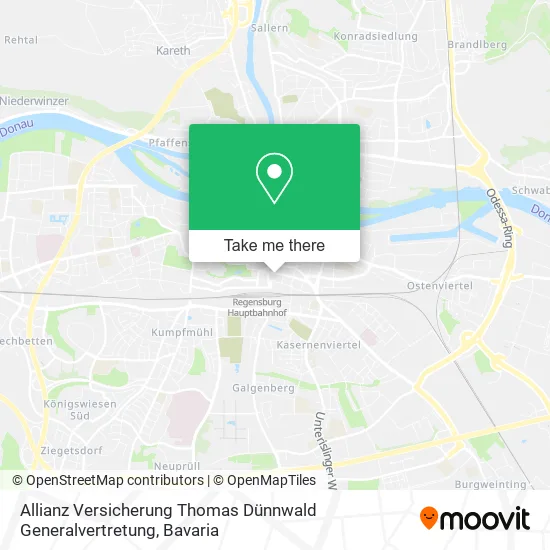 Карта Allianz Versicherung Thomas Dünnwald Generalvertretung
