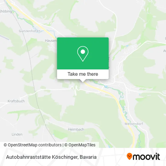 Карта Autobahnraststätte Köschinger