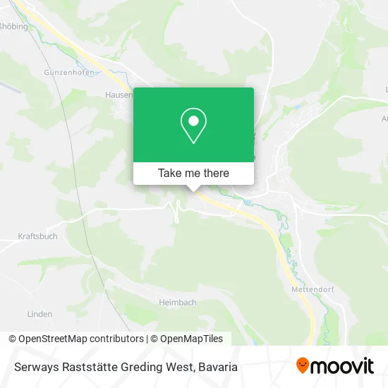 Карта Serways Raststätte Greding West