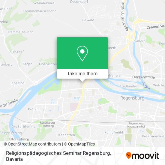 Карта Religionspädagogisches Seminar Regensburg