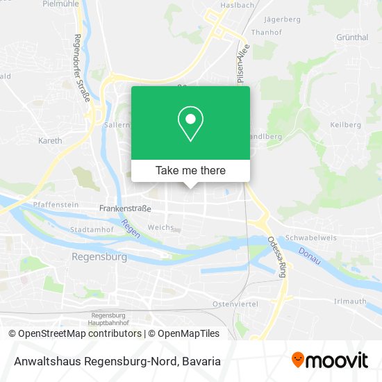 Anwaltshaus Regensburg-Nord map