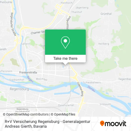 Карта R+V Versicherung Regensburg - Generalagentur Andreas Gierth