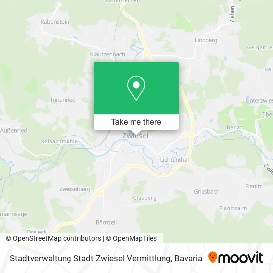 Карта Stadtverwaltung Stadt Zwiesel Vermittlung