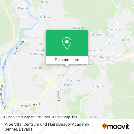 Карта Aloe Vital Centrum und Hair&Beauty Academy Jenner