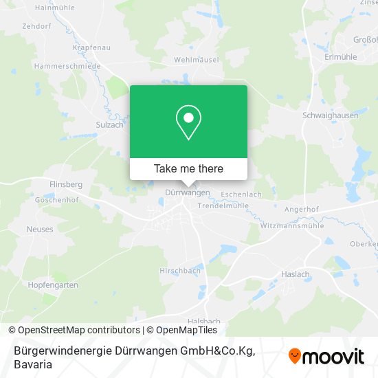 Bürgerwindenergie Dürrwangen GmbH&Co.Kg map