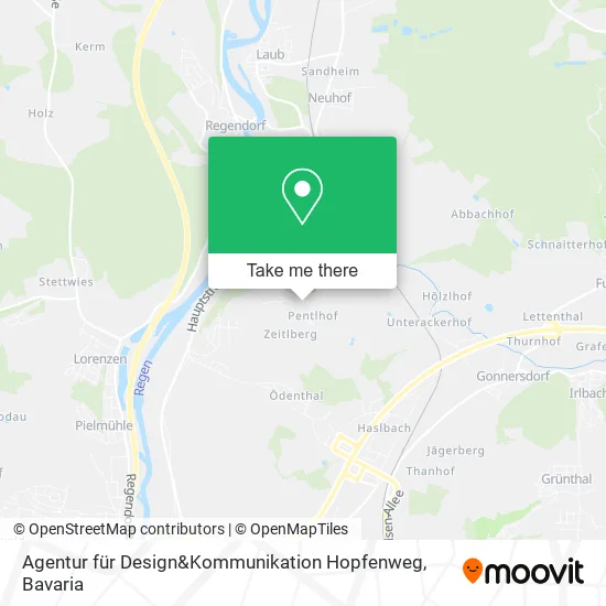 Карта Agentur für Design&Kommunikation Hopfenweg