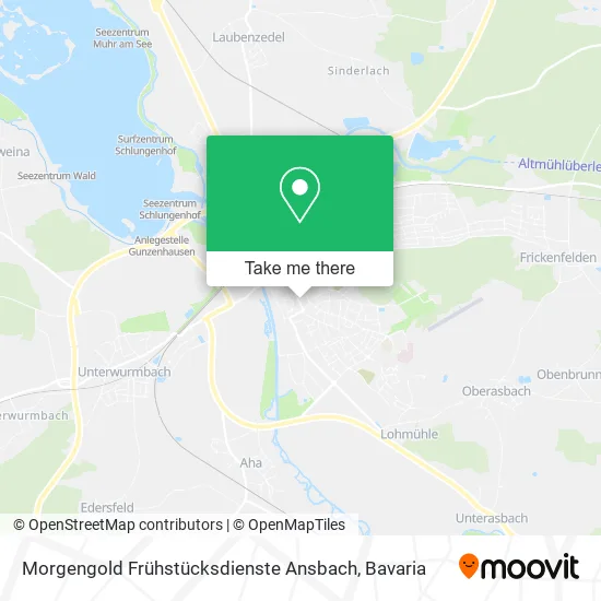 Карта Morgengold Frühstücksdienste Ansbach