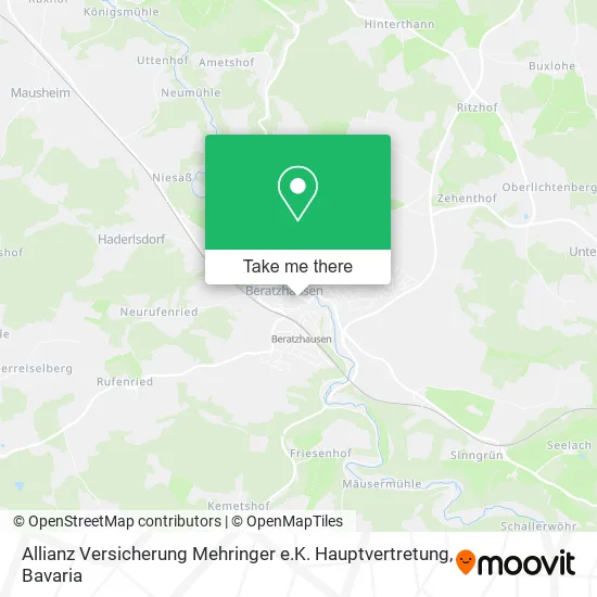 Карта Allianz Versicherung Mehringer e.K. Hauptvertretung