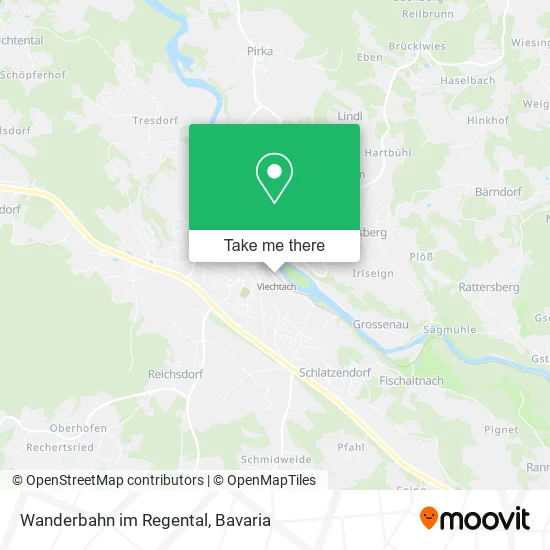 Карта Wanderbahn im Regental