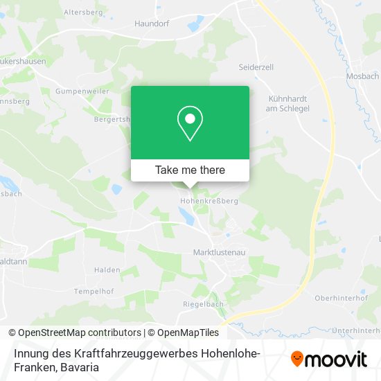 Innung des Kraftfahrzeuggewerbes Hohenlohe-Franken map