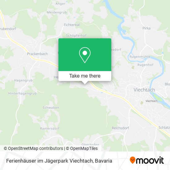 Ferienhäuser im Jägerpark Viechtach map