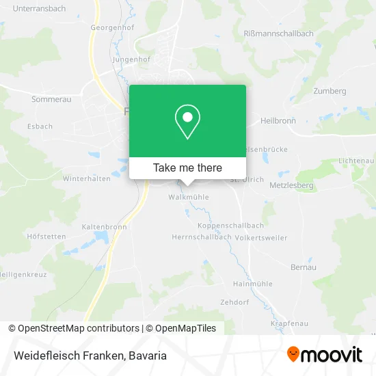 Карта Weidefleisch Franken
