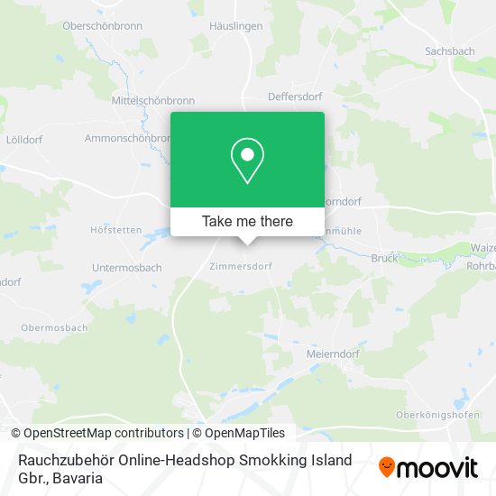 Карта Rauchzubehör Online-Headshop Smokking Island Gbr.