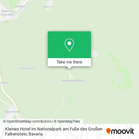 Kleines Hotel im Nationalpark am Fuße des Großen Falkenstein map