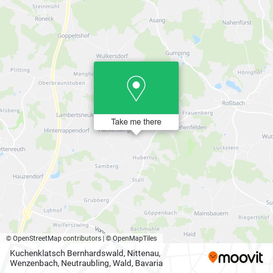 Kuchenklatsch Bernhardswald, Nittenau, Wenzenbach, Neutraubling, Wald map