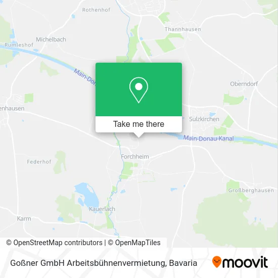 Карта Goßner GmbH Arbeitsbühnenvermietung