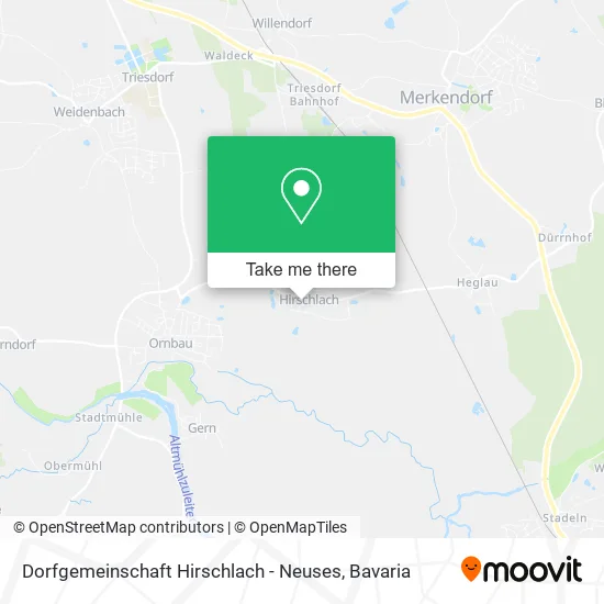 Карта Dorfgemeinschaft Hirschlach - Neuses