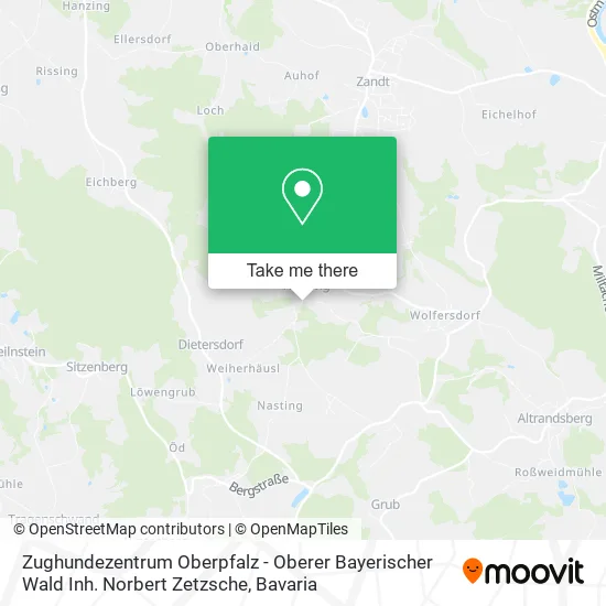 Карта Zughundezentrum Oberpfalz - Oberer Bayerischer Wald Inh. Norbert Zetzsche