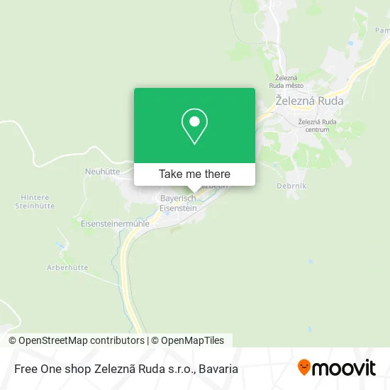 Карта Free One shop Zeleznã Ruda s.r.o.