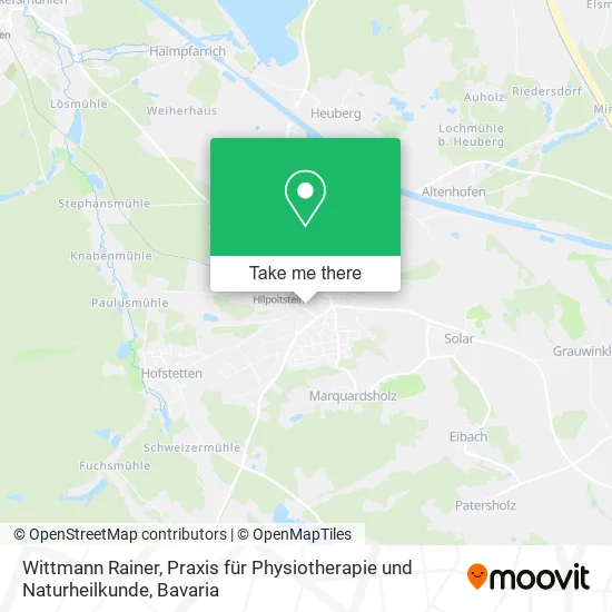 Карта Wittmann Rainer, Praxis für Physiotherapie und Naturheilkunde