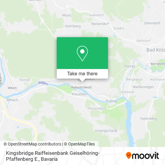 Карта Kingsbridge Raiffeisenbank Geiselhöring-Pfaffenberg E.