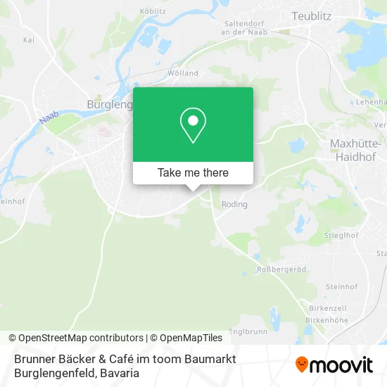 Карта Brunner Bäcker & Café im toom Baumarkt Burglengenfeld