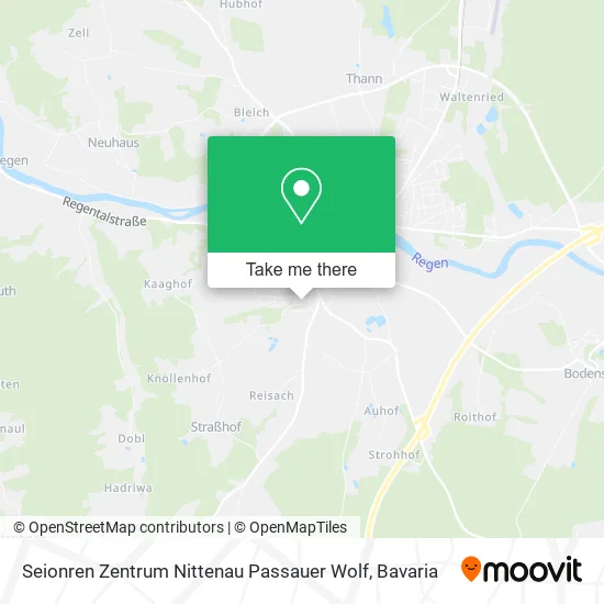Карта Seionren Zentrum Nittenau Passauer Wolf