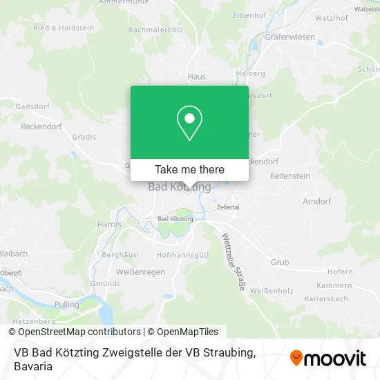 Карта VB Bad Kötzting Zweigstelle der VB Straubing