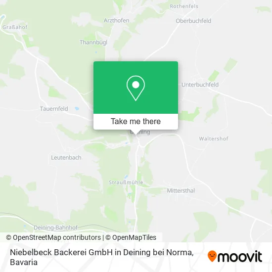 Карта Niebelbeck Backerei GmbH in Deining bei Norma