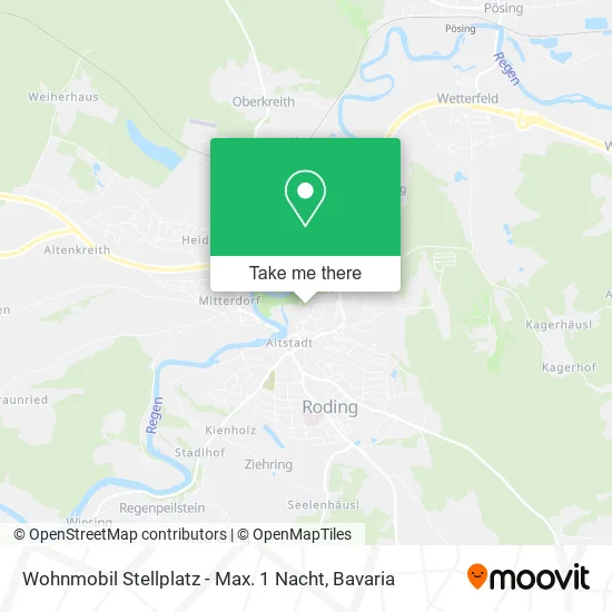 Карта Wohnmobil Stellplatz - Max. 1 Nacht