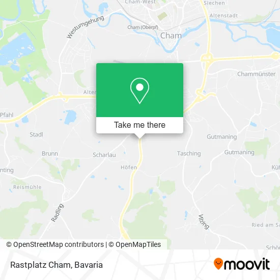 Карта Rastplatz Cham