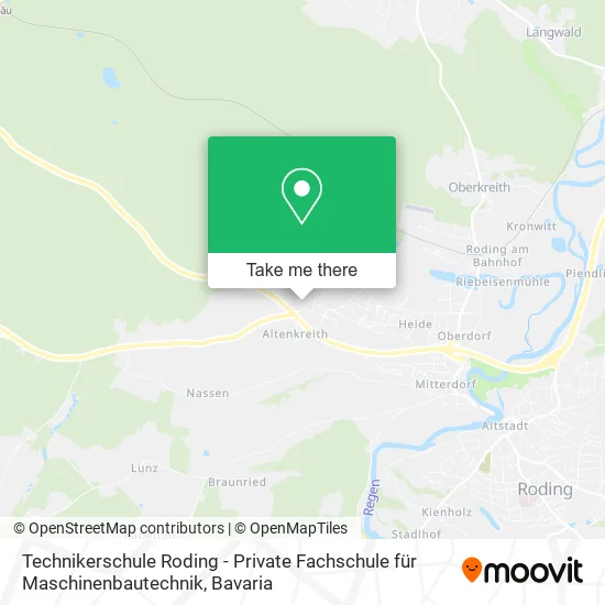 Карта Technikerschule Roding - Private Fachschule für Maschinenbautechnik