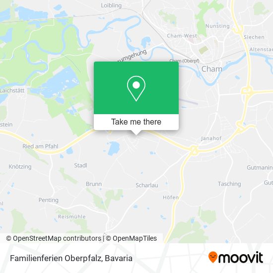 Familienferien Oberpfalz map